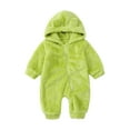 thumbnail image 1 of Snowsuit Hooded Jumpsuit Bear Ear Baby Romper Baby Girl Outfit Warm Preemie Clothes Boys 6-12 Months, 1 of 4