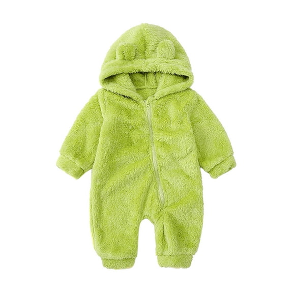 Snowsuit Hooded Jumpsuit Bear Ear Baby Romper Baby Girl Outfit Warm Preemie Clothes Boys 6-12 Months