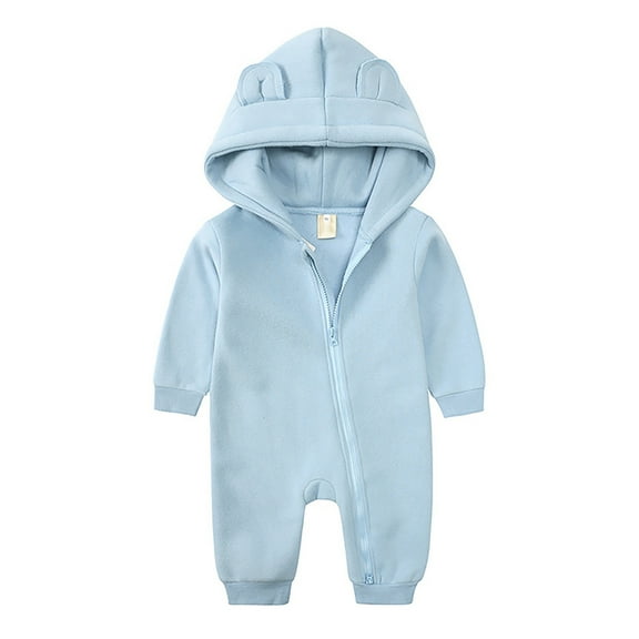 Infant Snowsuit Hoodie Bear Ear Infant Baby Romper Newborn Outfit Warm Newborn Sleepers Baby Girl 0-3 Months