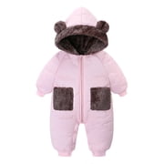 Snowsuit Jumpsuit Bera Ear Romper Outfit Warm Puffer Jacket Baby Clothes 18-24 Months