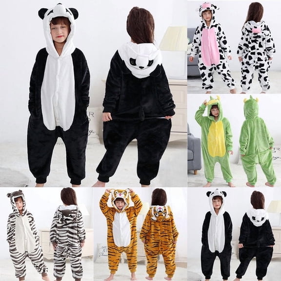 Infant Snowsuit Kids Animals Footie Pajamas Dress Up Halloween Sleepwear Boy Girl Baby Onesies Green 10 Y-12 Y