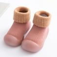 thumbnail image 1 of Infant Sock Shoes Non-Slip Infant Walking Shoes Indoor Warm Knit Soft Sole Rubber Cotton Socks Shoes Baby Sneakers for Boys 3-6 Months, 1 of 4