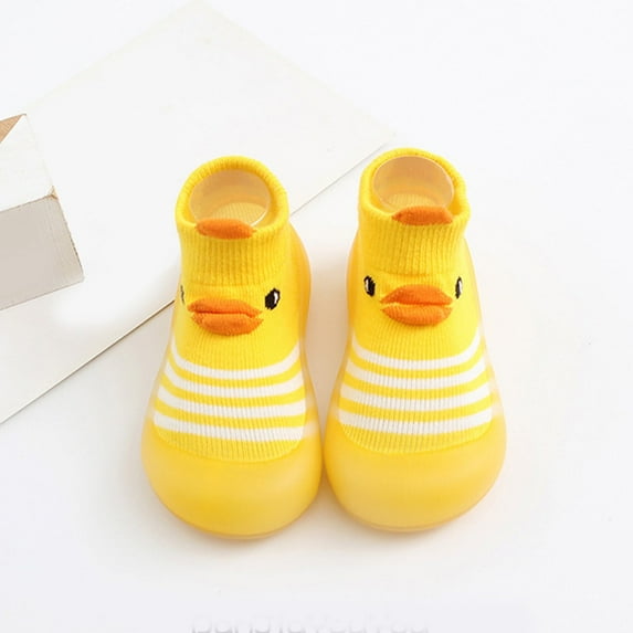 Sock Shoes Non- Toddler Walking Shoes Soft Sole Sneakers Cotton Indoor Socks for Girls 18-24 Months