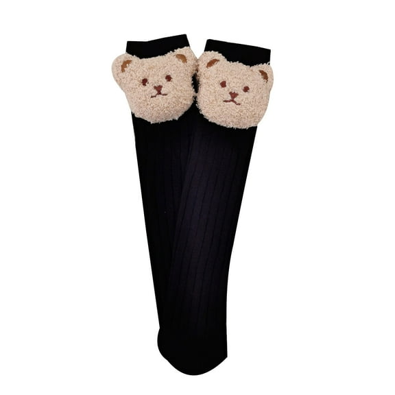 Infant Socks Toddler Winter Socks Cotton Knee High Socks Cute Cartoon Bear Long Stockings Uniform Outfit Accs