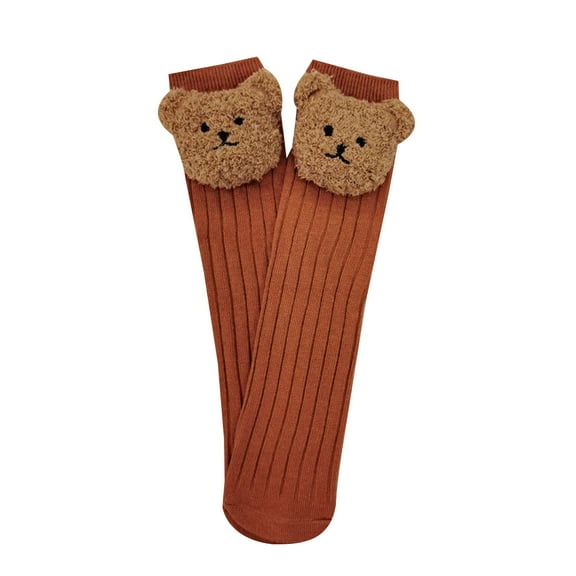 Infant Socks Toddler Winter Socks Cotton Knee High Socks Cute Cartoon Bear Long Stockings Uniform Outfit Accs