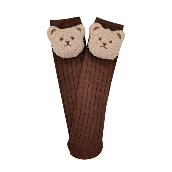 Infant Socks Toddler Winter Socks Cotton Knee High Socks Cute Cartoon Bear Long Stockings Uniform Outfit Accs