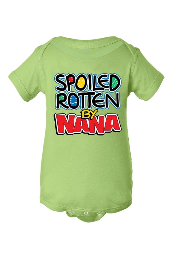 Infant Spoiled Rotten by Nana Bodysuit - Lime Green - 18M