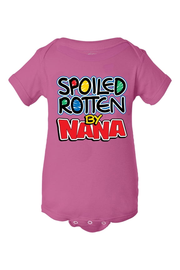 Infant Spoiled Rotten by Nana Bodysuit - Raspberry - 24M