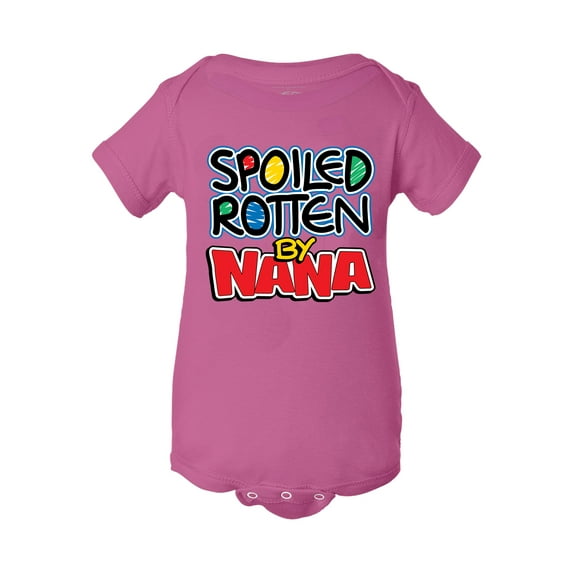 Infant Spoiled Rotten by Nana Bodysuit - Raspberry - 6M