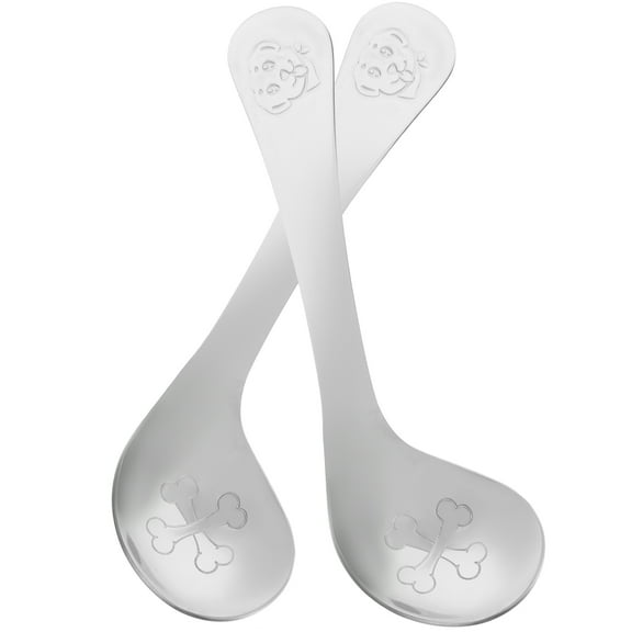 Infant Spoon Feeding Learning to Eat Training Stainless Steel Spoons Cartoon Toddler 304 2 Pcs