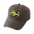 thumbnail image 1 of Sun Hat Kids Toddler Boys Summer Adjustable Breathable Lightweight Baseball Cap with Digger Embroidered Girls Sun Hat Coffee 2 Years-8 Years, 1 of 4