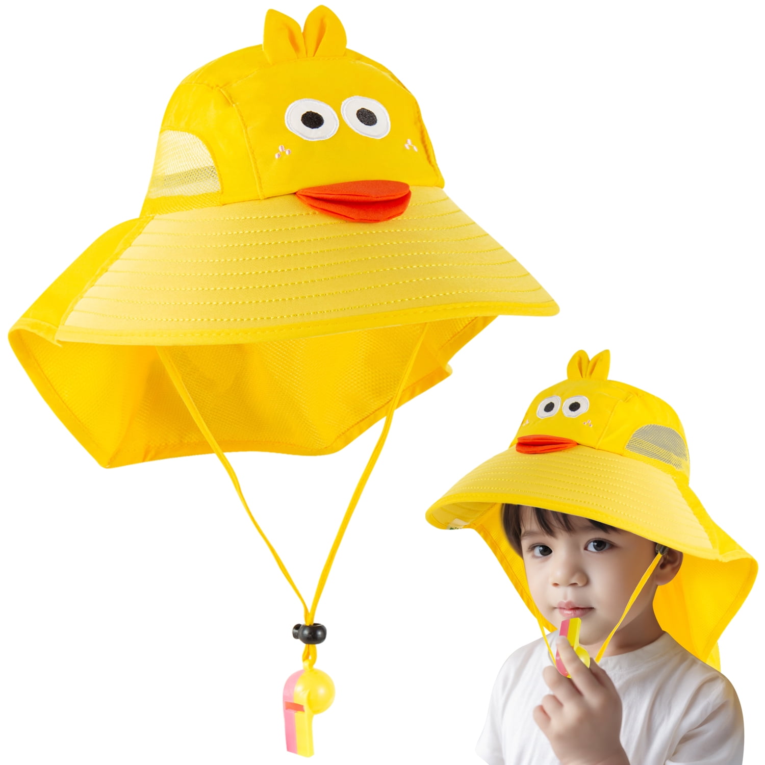 Pon Pon Infant Toddler Summer UV Protection Bucket Hat, SPF 50+