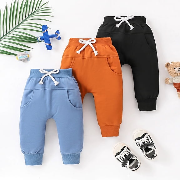 Sweatpants for Teen Boys Elastic Waist Jogger Baggy Essentials Sweatpants Little Boys Clothes 6-12 Months