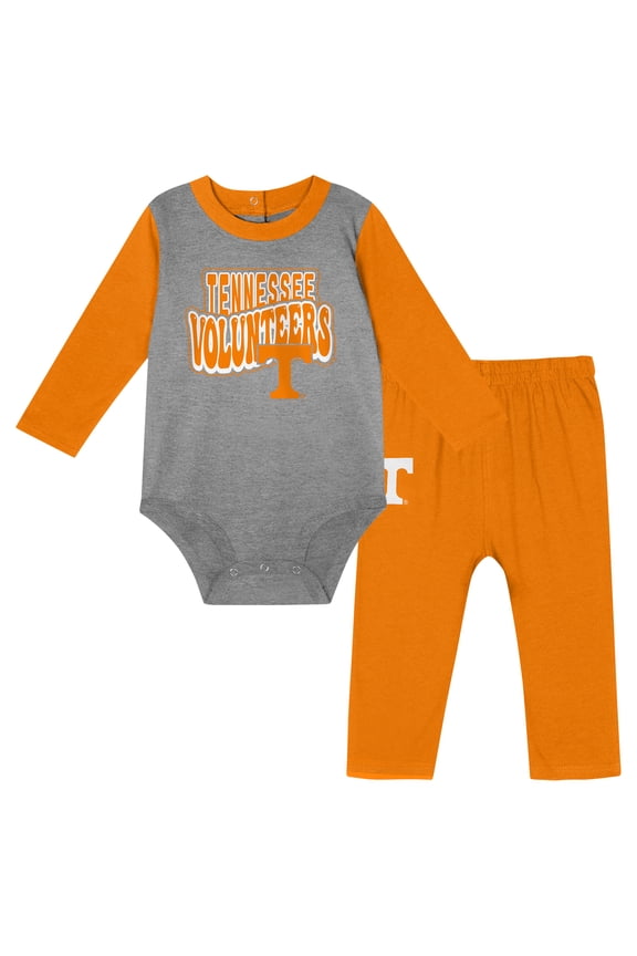 Infant Tennessee Orange Tennessee Volunteers Double Up Long Sleeve Bodysuit & Pant Set