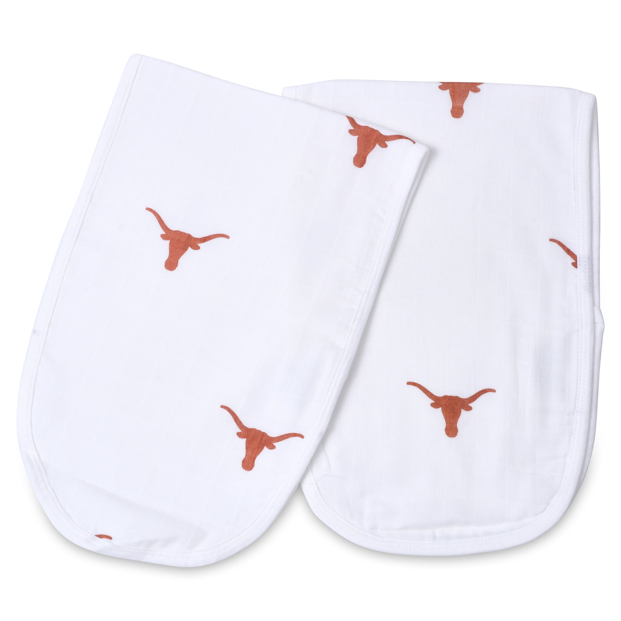 Infant Three Little Anchors Texas Longhorns 2-Pack Muslin Burp Cloth Set
