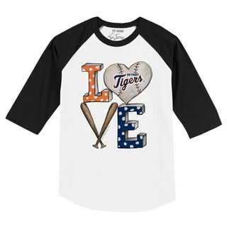Detroit Tigers Baseball Love Tee Shirt Women's Small / Navy Blue