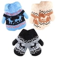 thumbnail image 1 of Infant-Toddler 2-3 Years Soft And Warm Fuzzy Interior Lined Mittens 6-Pack 3 Pair Deer Blue Beige Black, 1 of 2