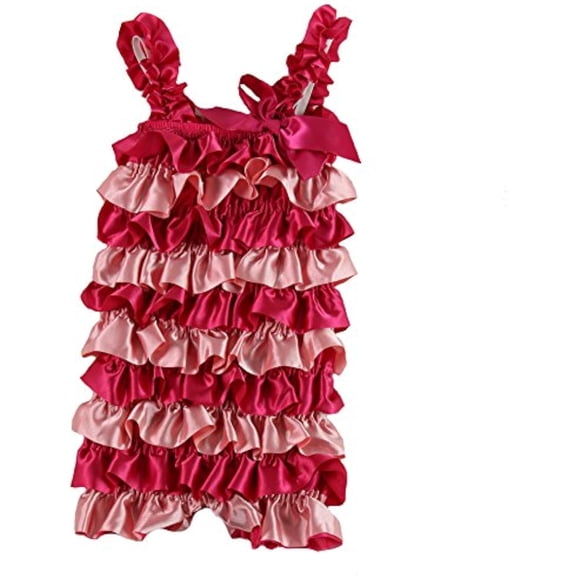 Infant/Toddler Angel Baby Girl's Satin Ribbon Romper