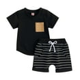 thumbnail image 1 of Infant Toddler Baby Boy Summer T Shirt 6M 12M 18M 24M 3Y 4Y Shorts Outfits Short Sleeve Tee Tops Clothes Set, 1 of 9
