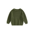 thumbnail image 1 of Infant Toddler Baby Girl Boy Oversized Sweater Chunky Long Sleeve Crewneck Sweatshirt Warm Fall Winter Knit Pullover Tops, 1 of 9