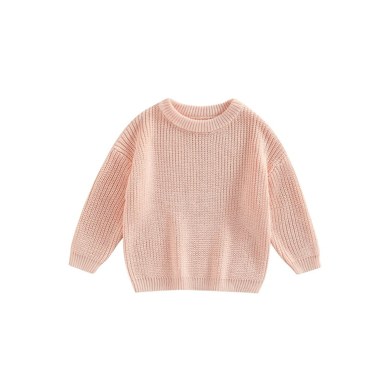Infant Toddler Baby Girl Boy Oversized Sweater Chunky Long Sleeve Crewneck Sweatshirt Warm Fall Winter Knit Pullover Tops Walmart