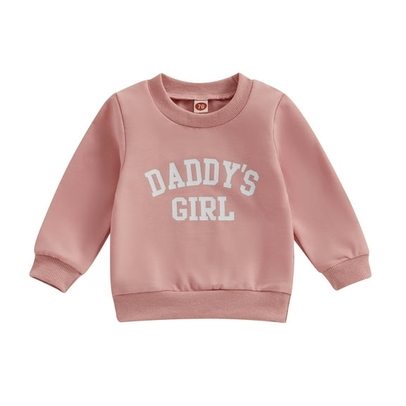 Infant Toddler Baby Girl Long Sleeve Shirts 6M 12M 18M 24M 3Y Daddys Girl Pullover Sweatshirt Tops Fall Outfit Casual Clothes