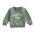 thumbnail image 1 of Infant Toddler Baby Girl Long Sleeve Shirts 6M 12M 18M 24M 3Y Daddys Girl Pullover Sweatshirt Tops Fall Outfit Casual Clothes, 1 of 9