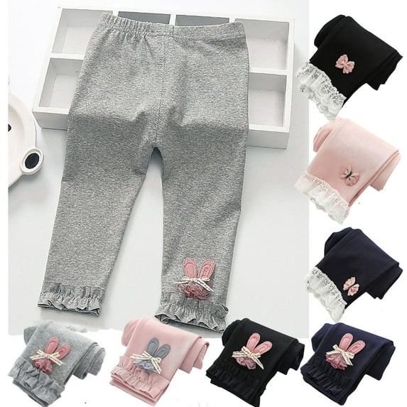 Infant Toddler Baby Girls Bunny Slim Legging Pencil Pants Thin Knit Trouser Clothes