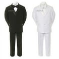 thumbnail image 1 of Infant Toddler Boy Teen Wedding Formal Lapel Bowtie Tuxedo Suit Black White S-20, 1 of 2