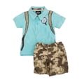 thumbnail image 1 of Infant & Toddler Boys 2-Piece Light Blue Explorer Polo Shirt & Camo Shorts Set, 1 of 2