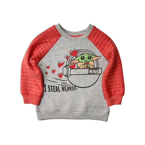 Infant & Toddler Boys Baby Yoda "I Steal Hearts" Valentine Sweatshirt Top 18M