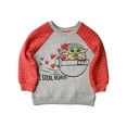 thumbnail image 1 of Infant & Toddler Boys Baby Yoda "I Steal Hearts" Valentine Sweatshirt Top 3T, 1 of 2