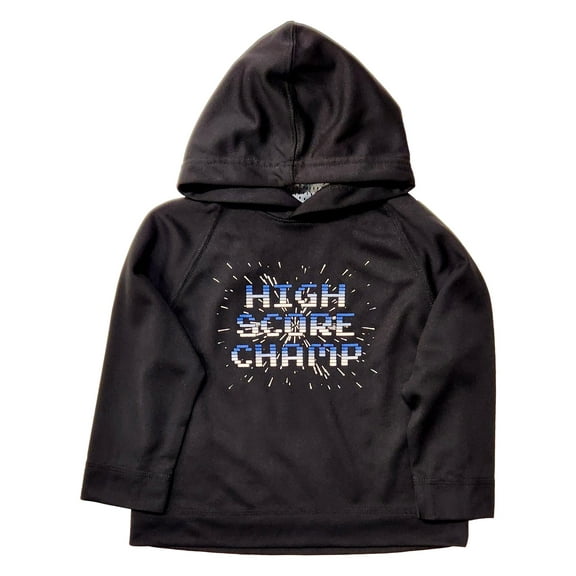 Infant & Toddler Boys Black "High Score Champ" Long Sleeve T-Shirt Tee 2T