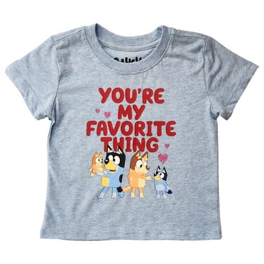 Infant & Toddler Boys Blue Bluey My Favorite Thing Tee Shirt T-Shirt 18 Months