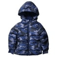 thumbnail image 1 of Infant & Toddler Boys Blue Camouflage Puffer Jacket Hooded Coat 2T, 1 of 2