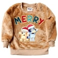 thumbnail image 1 of Infant & Toddler Boys Brown Bluey & Bingo Merry Christmas Sweatshirt 3T, 1 of 2