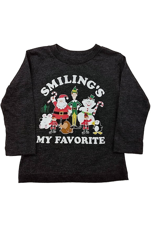 Infant & Toddler Boys Charcoal Buddy Elf Will Ferrell Christmas Holiday Shirt
