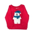 thumbnail image 1 of Infant & Toddler Boys Fuzzy White Polar Bear Red Sweatshirt 3T, 1 of 1