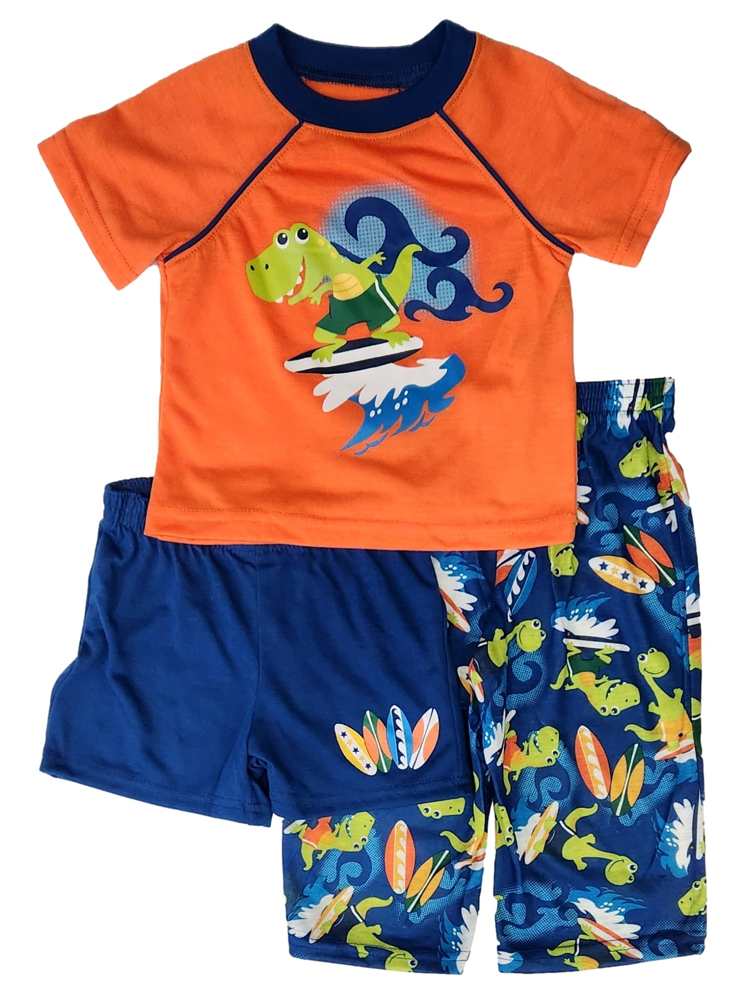 Alligator Print Pima Boy Pajama Set main image 0