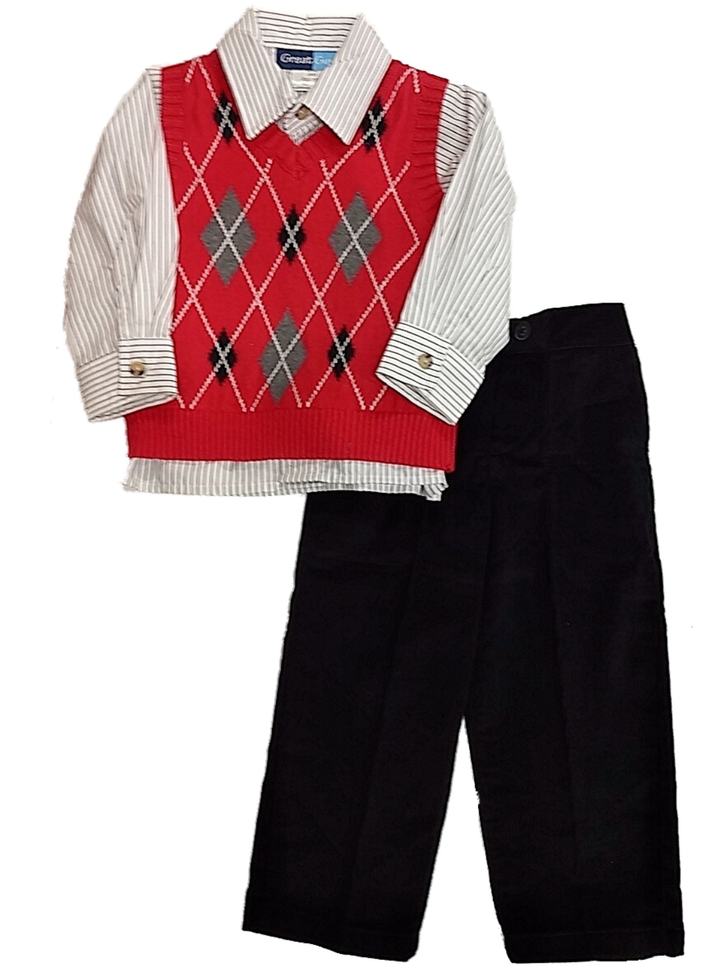 Boys red sweater vest sale