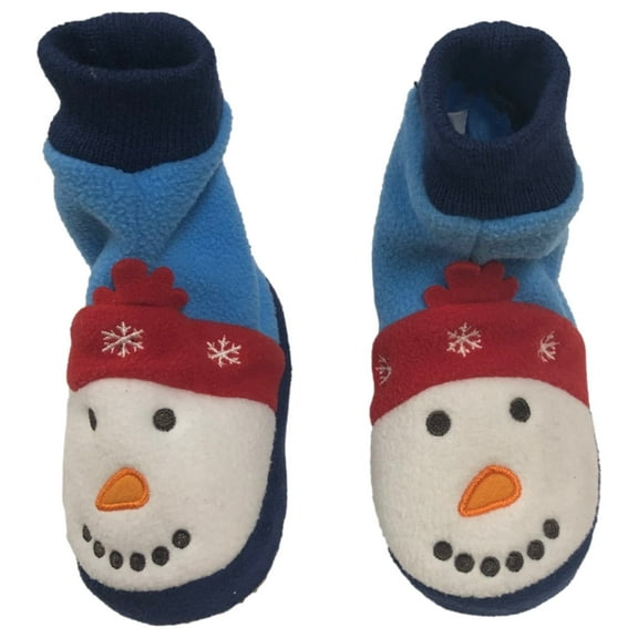 Infant & Toddler Boys Snowman Slippers Boot Style House Shoes 2T-4T