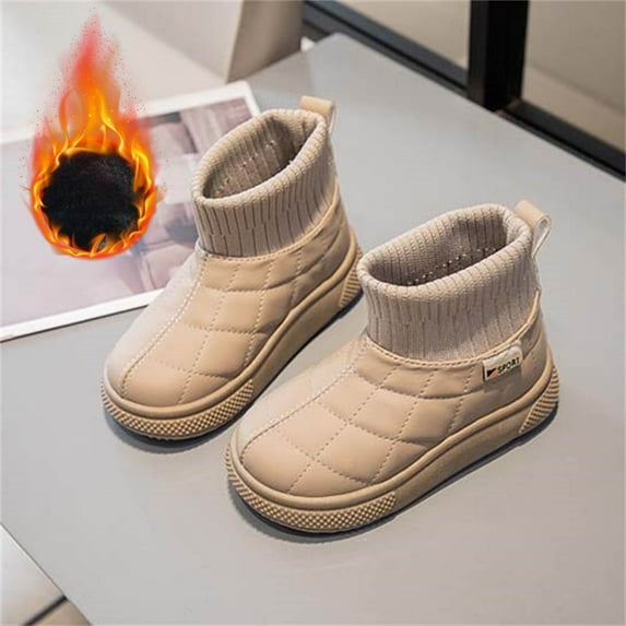 Infant Toddler Children's Inner Fleece Thickened Warm Boots Short Snow Boots For Boys And Girls