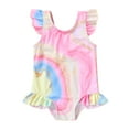 thumbnail image 1 of Infant Toddler Girl Sleeveless Ruffle Swimsuit Fancy One Pieces Swimwear Summer Bathing Suit 6M-3T, 1 of 5