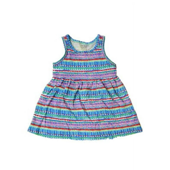 Infant & Toddler Girls Blue Stripe Dress White Red Summer Spring Dress 3T