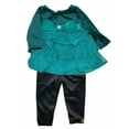 thumbnail image 1 of Infant Toddler Girls Green Teal Fancy Christmas Holiday Party Outfit Dress 12M, 1 of 1