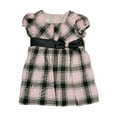 thumbnail image 1 of Infant Toddler Girls Pink Black Plaid Bow Christmas Holiday Party Dress 2T, 1 of 1