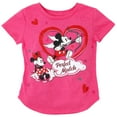 thumbnail image 1 of Infant & Toddler Girls Pink Mickey & Minnie Mouse Cupid Valentines Day T-Shirt, 1 of 1
