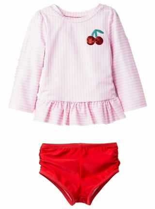Cat & Jack Toddlers Girls' 2 pc Bathing Suits Cherry or Strawberry NWT