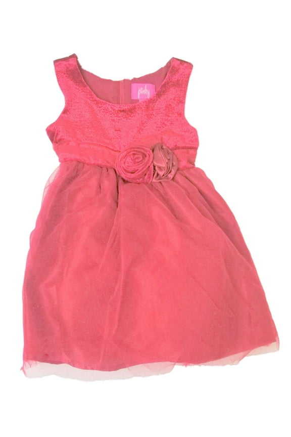 Infant Toddler Girls Red Velvet Christmas Holiday Party Dress Tulle Glitter 18M