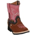 thumbnail image 1 of Infant Toddler Girls Western Embroidered Heart Floral Detailed Leather Boot, 1 of 4